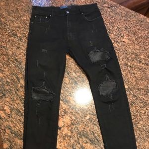 Amiri MX1 Black Patch Jeans